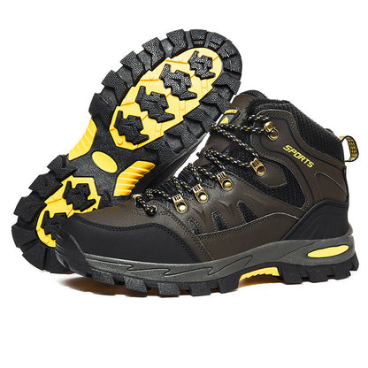Unisex Mid-Top Lace-Up Hiking Boots