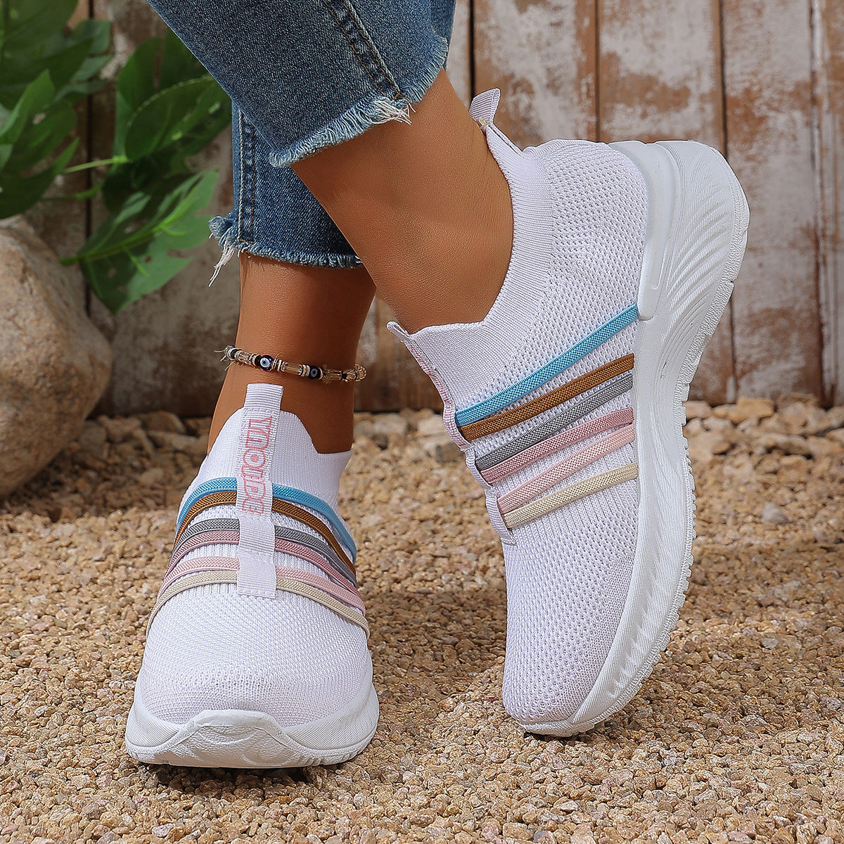 Women's Knit Slip-On Walking Sneakers