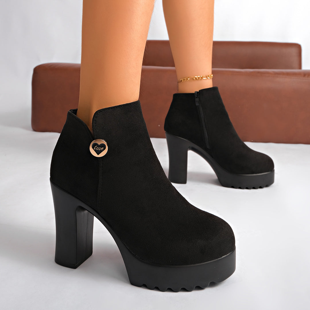 Women's Platform Chunky Heel Ankle Boots