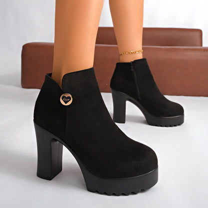 Women's Platform Chunky Heel Ankle Boots