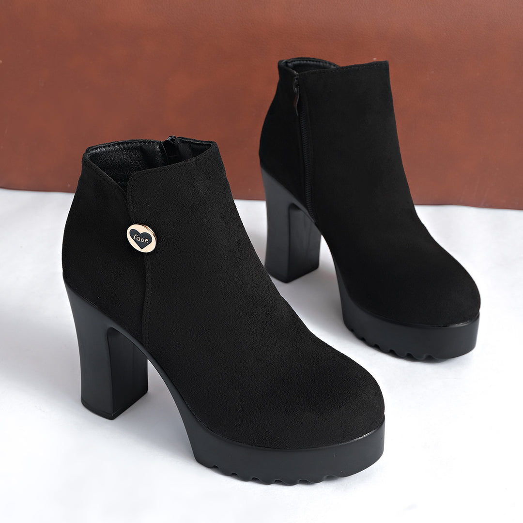 Women's Platform Chunky Heel Ankle Boots