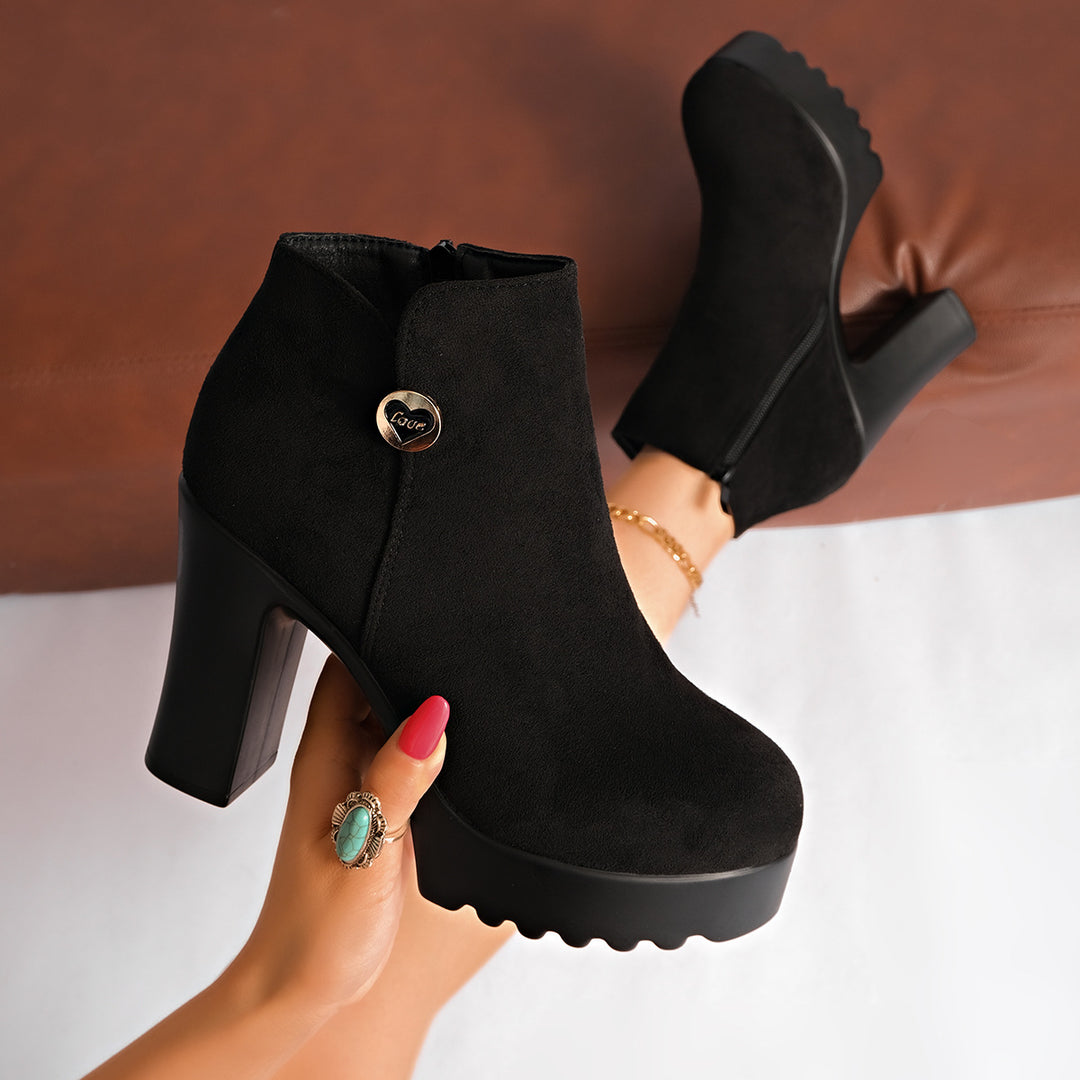 Women's Platform Chunky Heel Ankle Boots