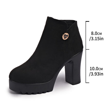 Women's Platform Chunky Heel Ankle Boots