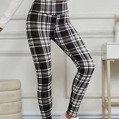 Women's Plaid Fleece-Lined Leggings