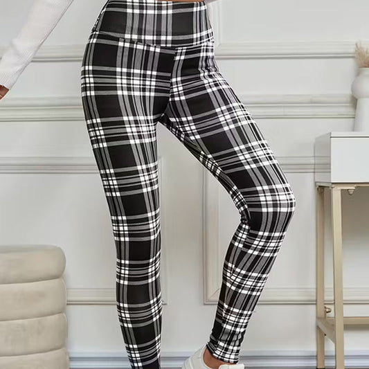 Women's Plaid Fleece-Lined Leggings
