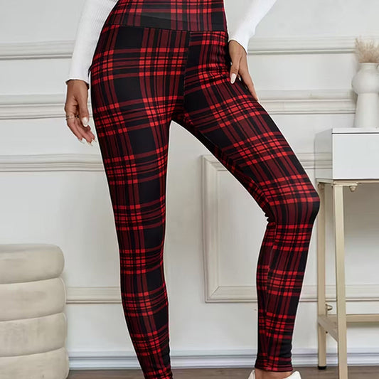 Women's Plaid Fleece-Lined Leggings
