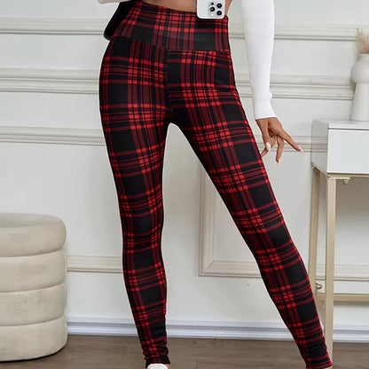 Women's Plaid Fleece-Lined Leggings