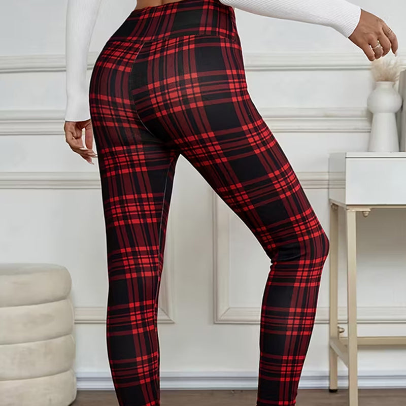 Women's Plaid Fleece-Lined Leggings