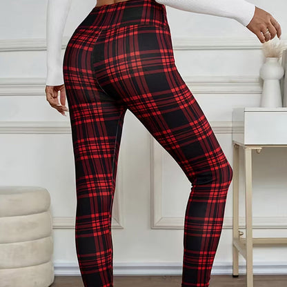 Women's Plaid Fleece-Lined Leggings