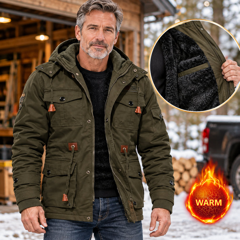 Men's Hooded Multi-Pocket Jacket