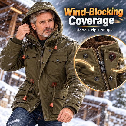 Men's Hooded Multi-Pocket Jacket