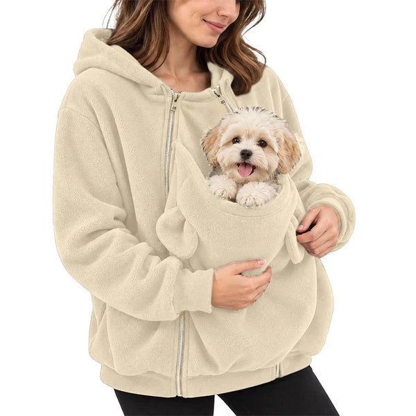 Fleece Pet Carrier Hoodie