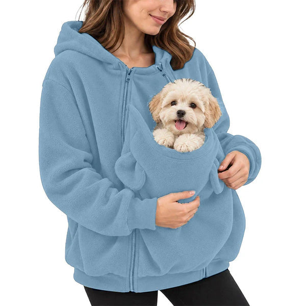 Fleece Pet Carrier Hoodie