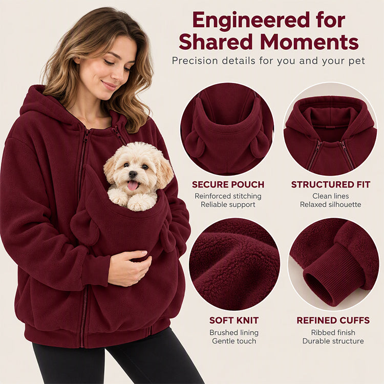 Fleece Pet Carrier Hoodie