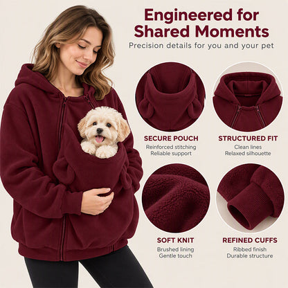 Fleece Pet Carrier Hoodie