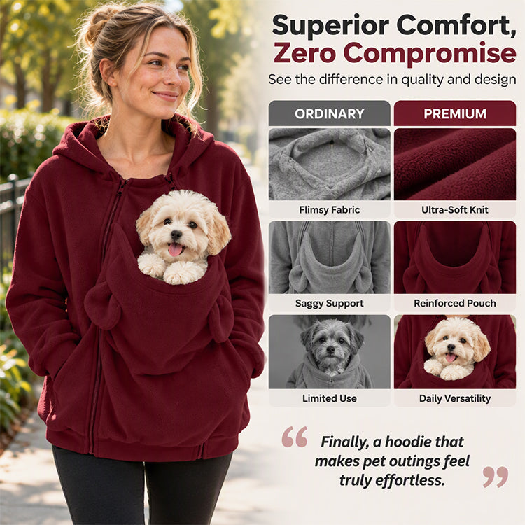 Fleece Pet Carrier Hoodie