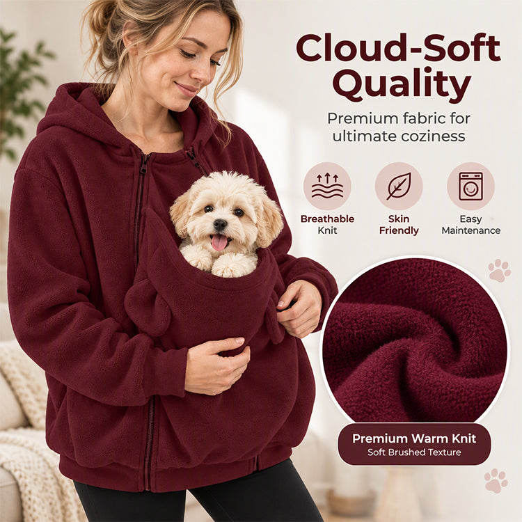 Fleece Pet Carrier Hoodie