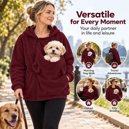 Fleece Pet Carrier Hoodie