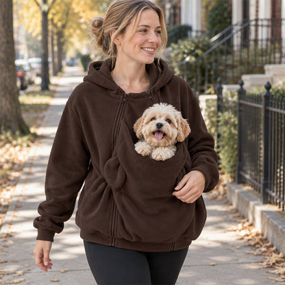 Fleece Pet Carrier Hoodie