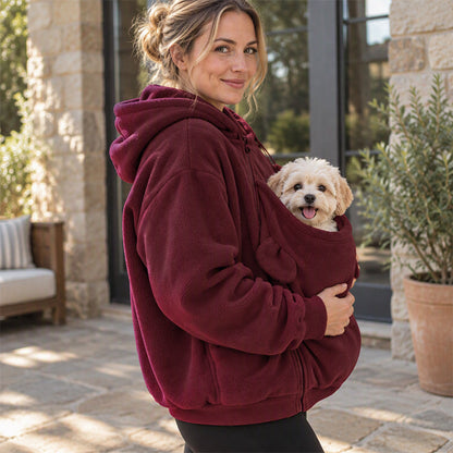 Fleece Pet Carrier Hoodie
