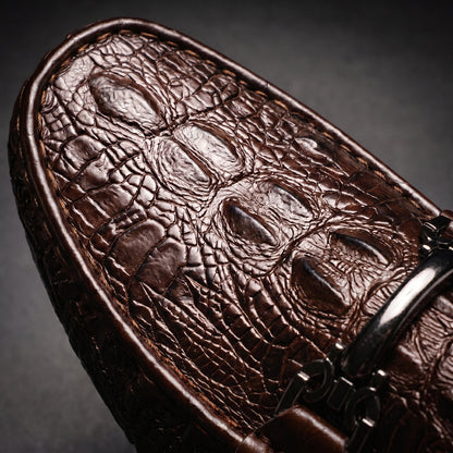 Men's Croc-Embossed Slip-On Loafers