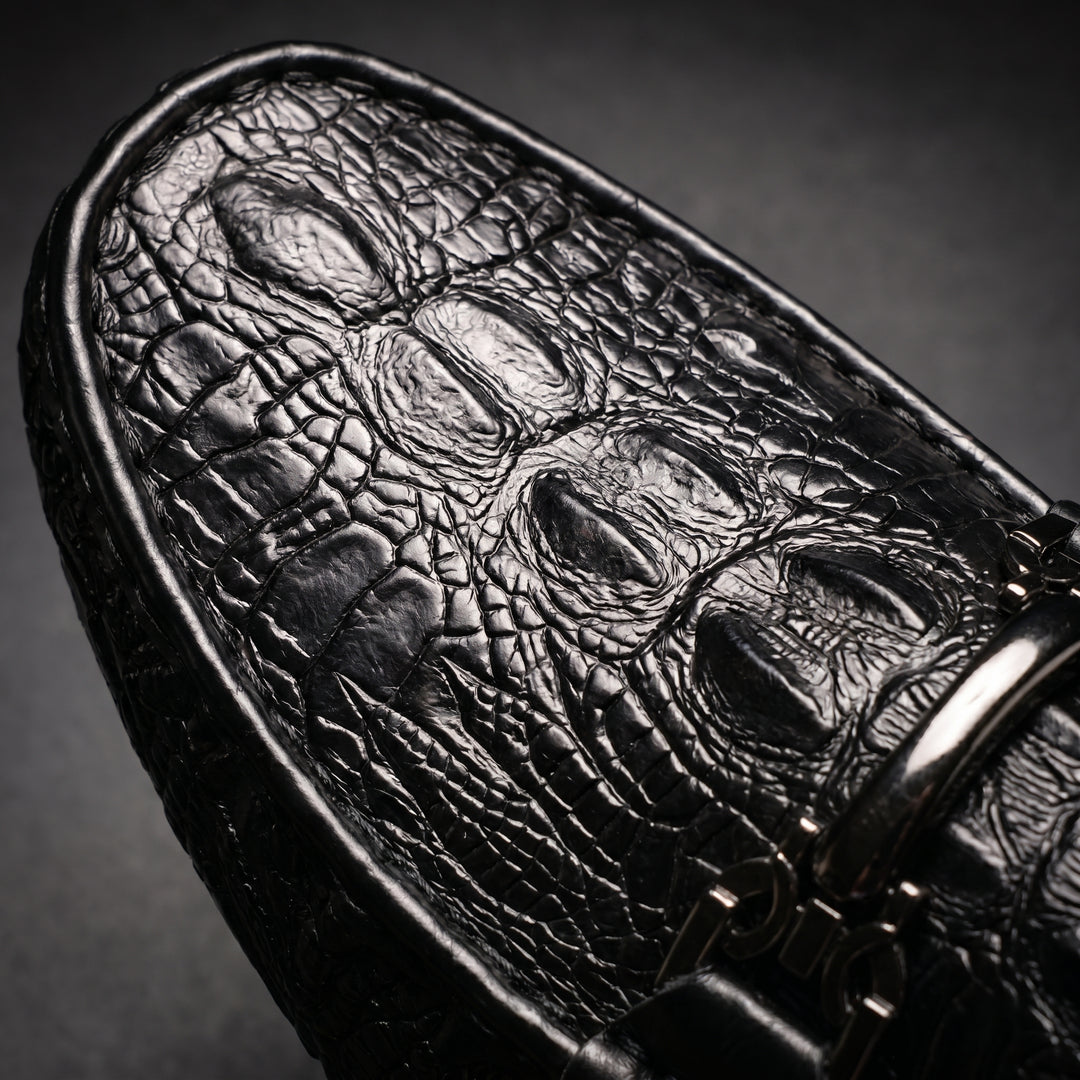 Men's Croc-Embossed Slip-On Loafers