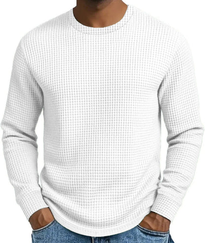 Men's Waffle Knit Crewneck Pullover