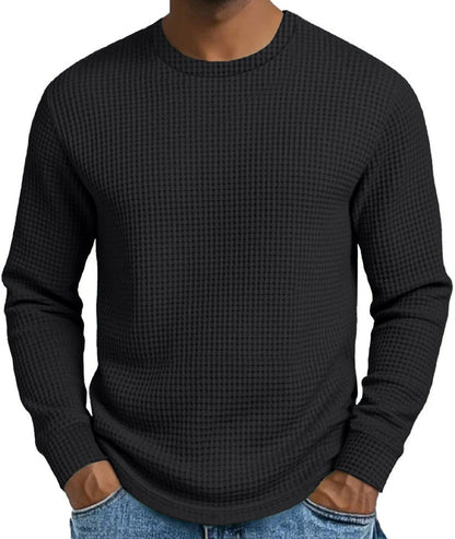 Men's Waffle Knit Crewneck Pullover