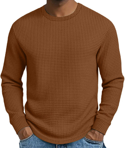 Men's Waffle Knit Crewneck Pullover