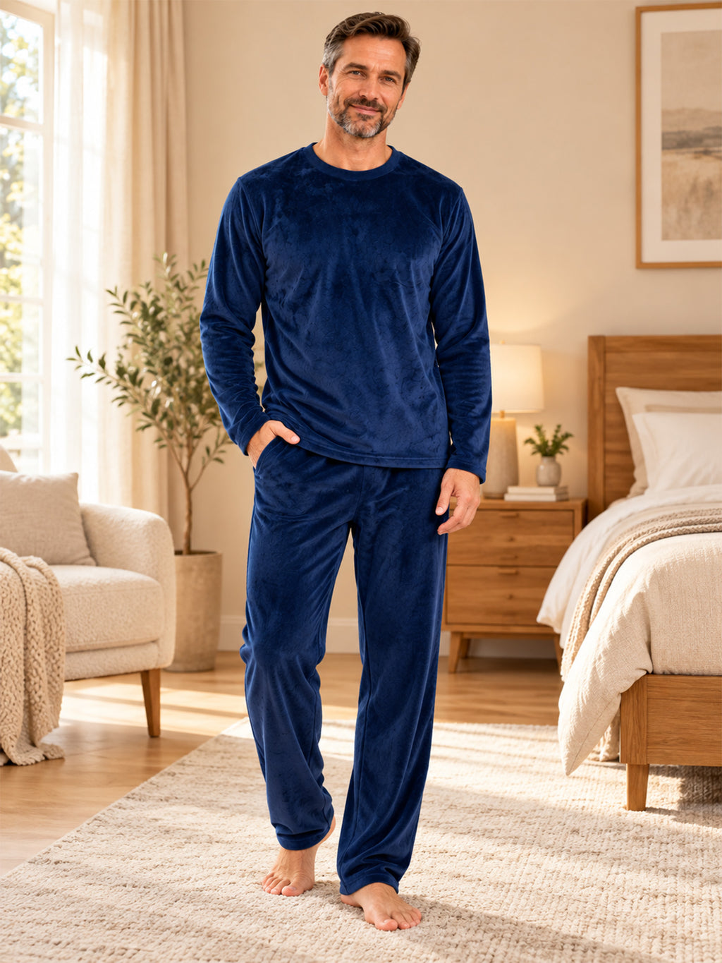 Men's Velvet Pajama Set