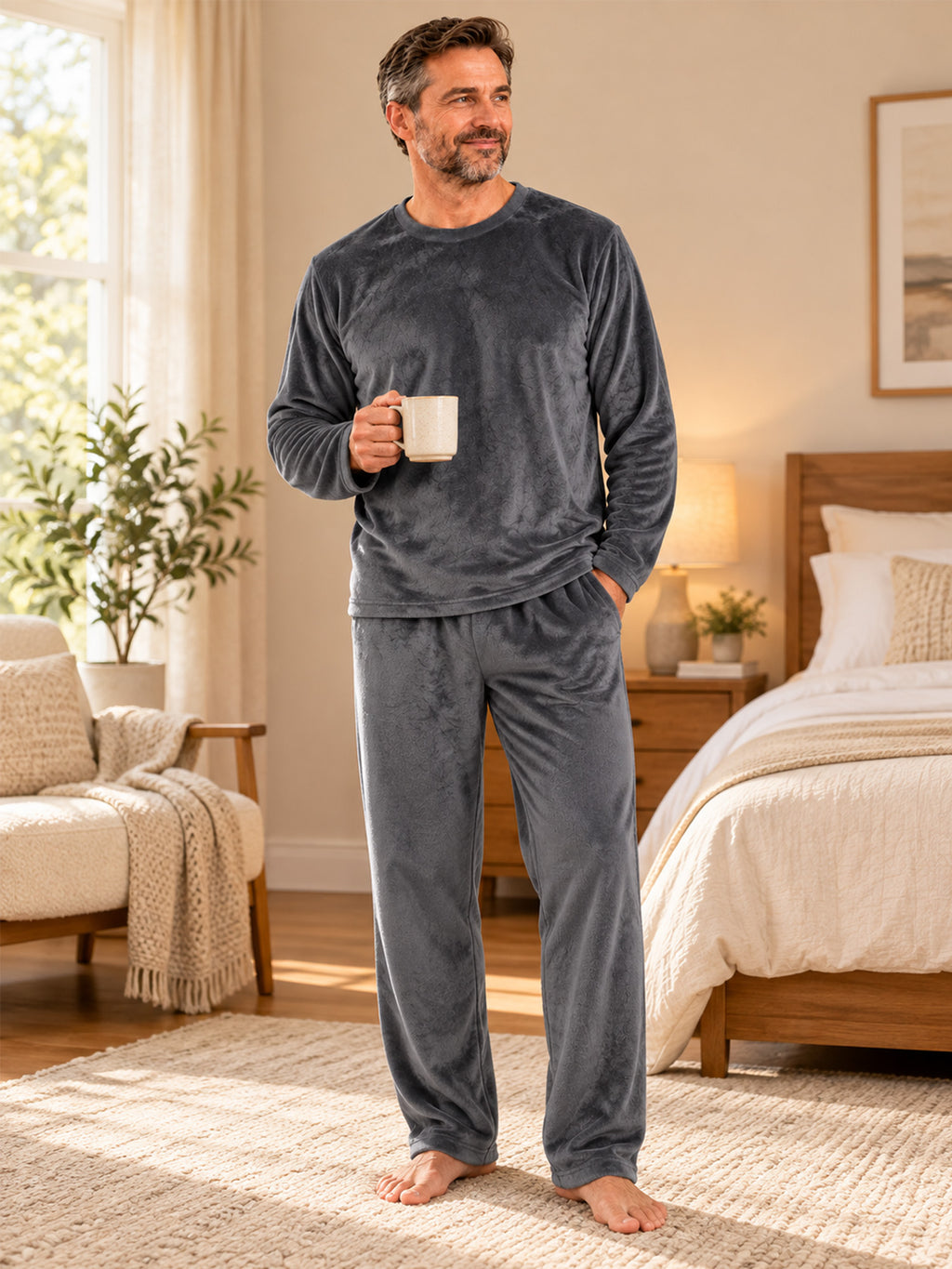 Men's Velvet Pajama Set