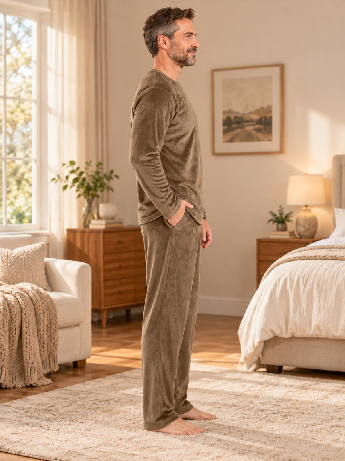 Men's Velvet Pajama Set