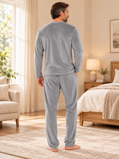 Men's Velvet Pajama Set