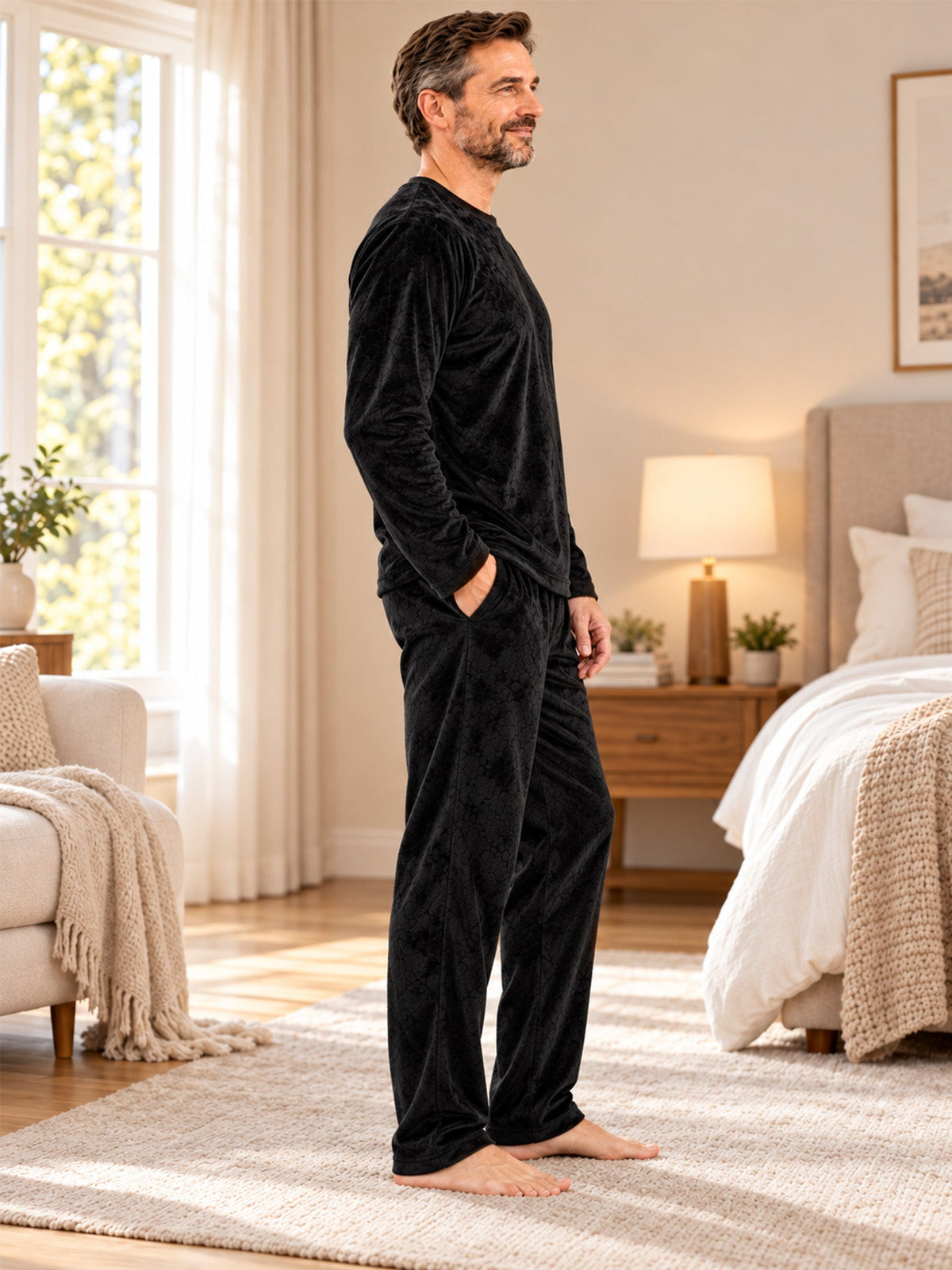 Men's Velvet Pajama Set