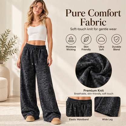 Women's Leopard Print Wide-Leg Pants