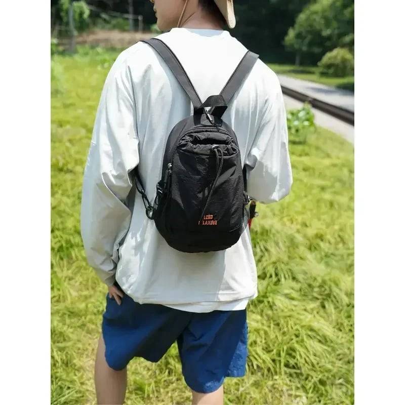 Unisex Mini Backpack with Drawstring Closure