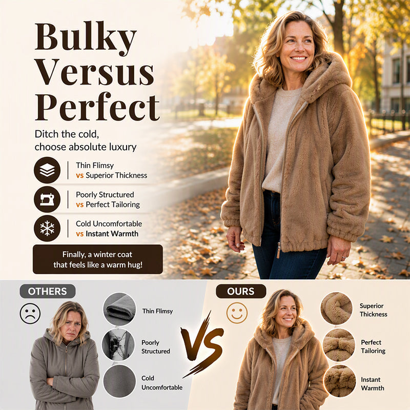 Women's Hooded Jacket with Front Zipper