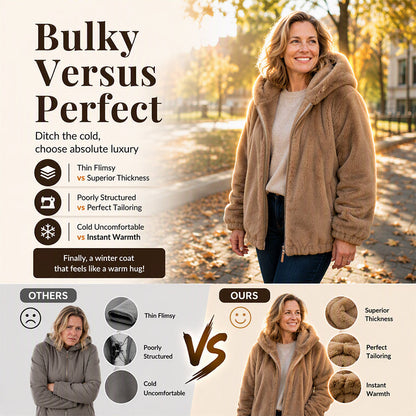 Women's Hooded Jacket with Front Zipper