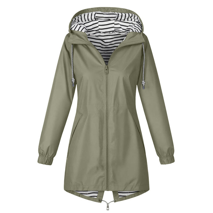 Women's Hooded Zip-Front Rain Jacket