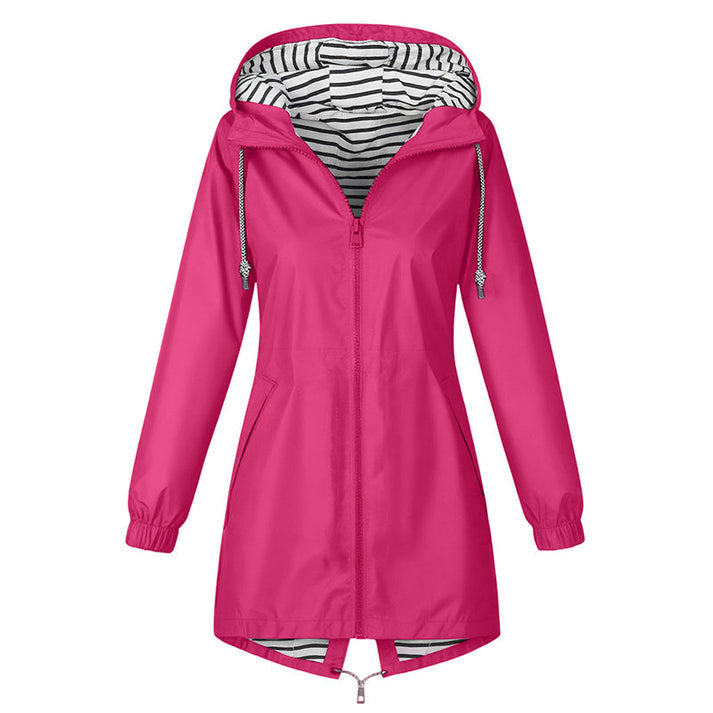 Women's Hooded Zip-Front Rain Jacket