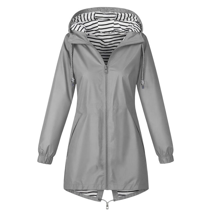 Women's Hooded Zip-Front Rain Jacket