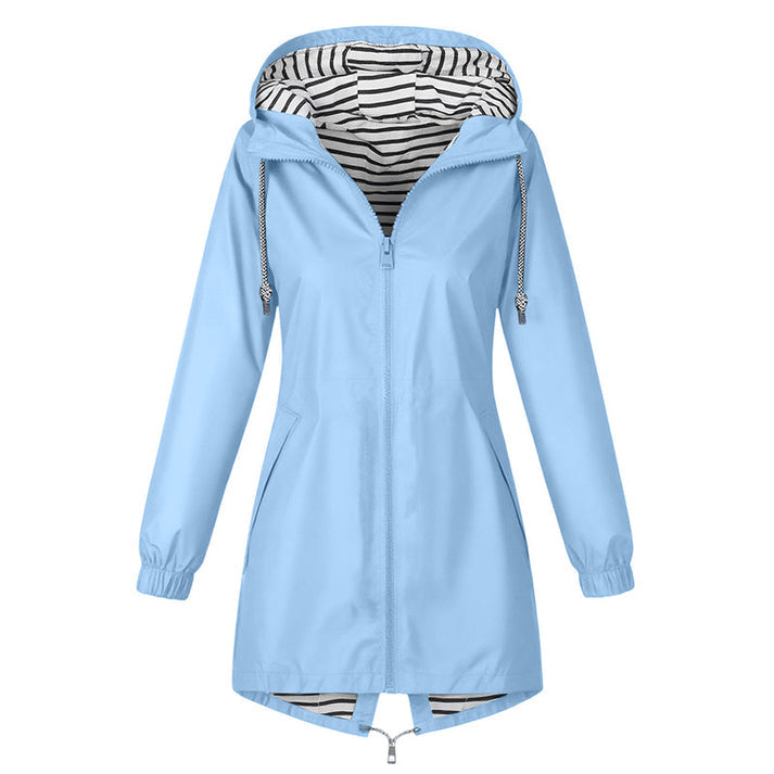 Women's Hooded Zip-Front Rain Jacket