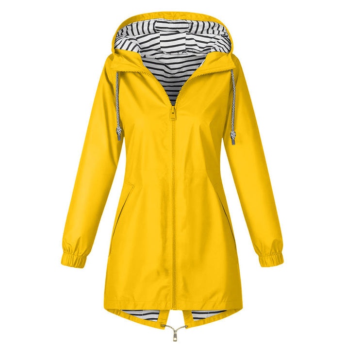 Women's Hooded Zip-Front Rain Jacket