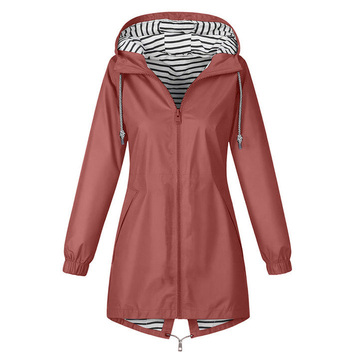 Women's Hooded Zip-Front Rain Jacket