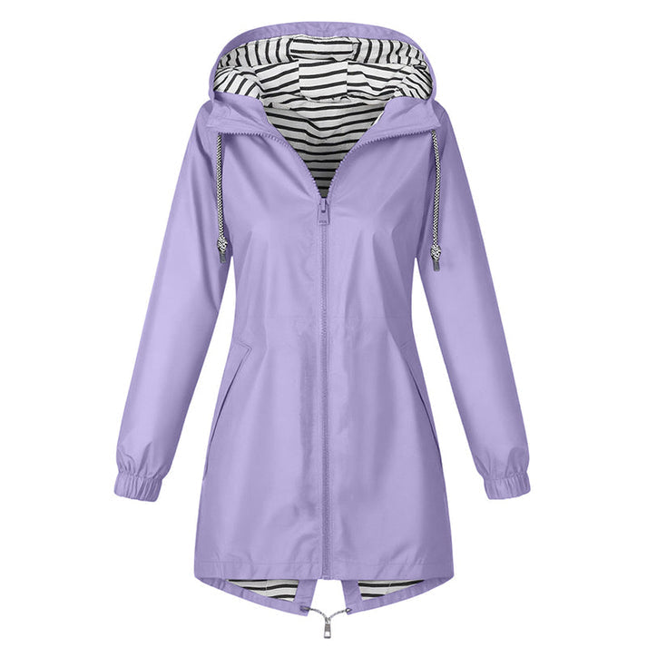 Women's Hooded Zip-Front Rain Jacket