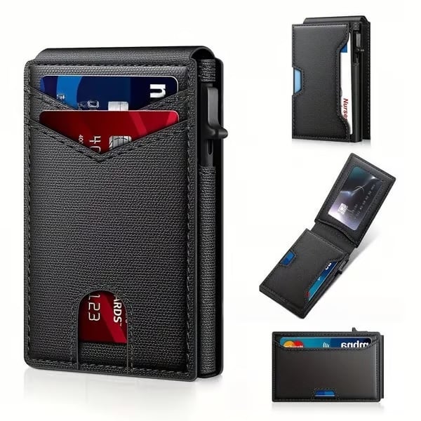 Men's Pop-Up Card Holder Wallet