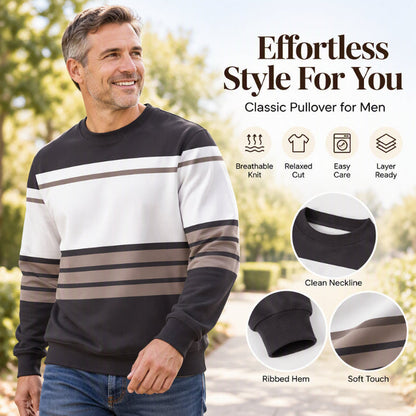 Men's Striped Crewneck Pullover
