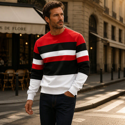 Men's Striped Crewneck Pullover