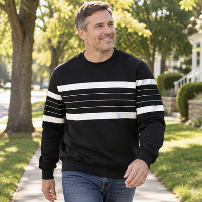 Men's Striped Crewneck Pullover