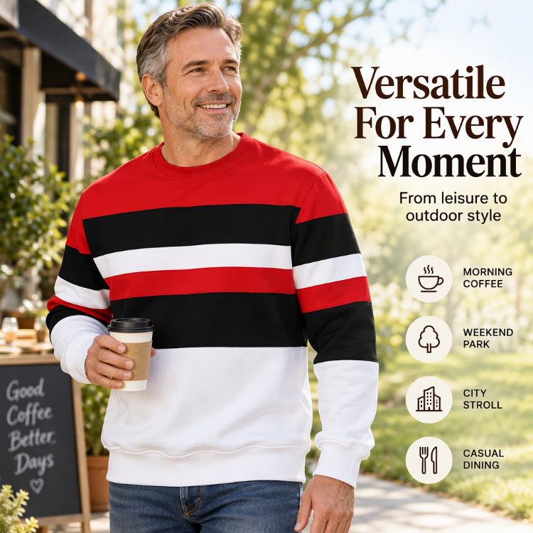 Men's Striped Crewneck Pullover